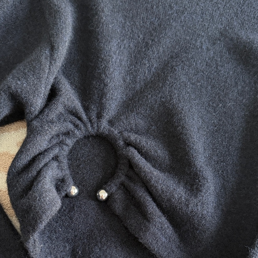 Navy Cropped Sweater - Picture 2 of 4